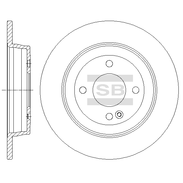 Диск тормозной задний SANGSIN BRAKE SD1087 