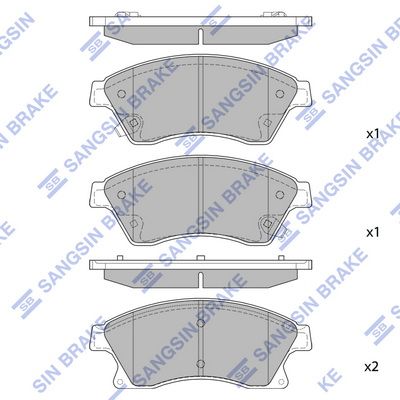 Передние тормозные колодки SANGSIN BRAKE SP1362