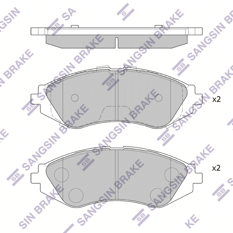 Передние тормозные колодки SANGSIN BRAKE SP1077 