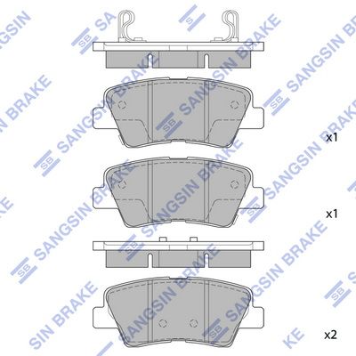 Задние тормозные колодки SANGSIN BRAKE SP1239