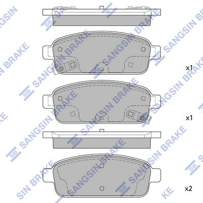 Задние тормозные колодки SANGSIN BRAKE SP1363